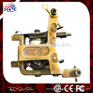 Professional handmade brass tattoo machine , shading tattoo gun with iron tattoo frame